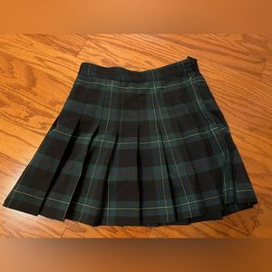 American apparel plaid green skirt